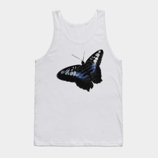 Blue and Black Butterfly Sticker Tank Top